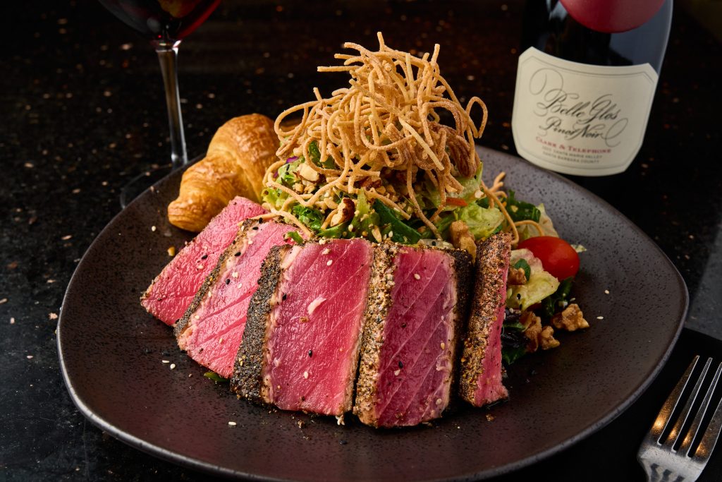 Peppercorn Seared Tuna Steak Salad